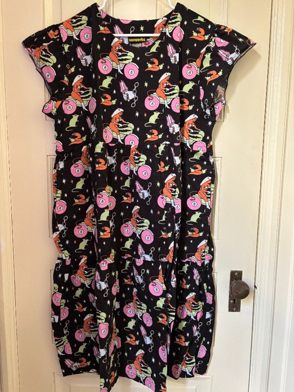 Nooworks brand, Frida style dress, Better Days fabric design, size 2X